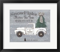 Snowflake Christmas Tree Farm Fine Art Print