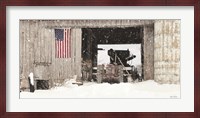 Winter at Patriotic Barn Fine Art Print