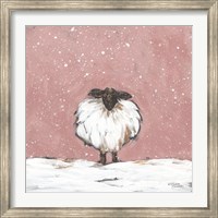 Pastel Pink Winter Sheep Fine Art Print