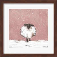 Pastel Pink Winter Sheep Fine Art Print