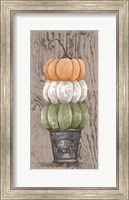 Triple Pumpkin in Stamped Pot Fine Art Print