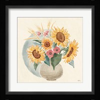 Sunflower Season IV Bright Framed Print