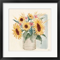 Sunflower Season V Bright Framed Print