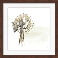 Windmill II Neutral Fine Art Print