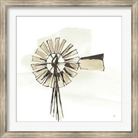 Windmill III Neutral Fine Art Print