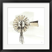 Windmill III Neutral Fine Art Print