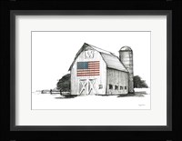 Patriotic Barn Fine Art Print
