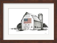 Patriotic Barn Fine Art Print