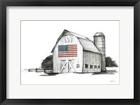 Patriotic Barn Framed Print
