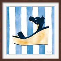 Beach Glam VII v2 Navy on Stripes Fine Art Print