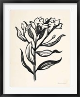 Ink Flower I Cream Fine Art Print
