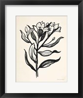 Ink Flower I Cream Framed Print