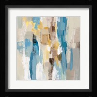 Steps on Sand I Navy Sq Framed Print