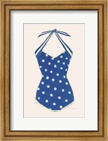 Retro Swimwear II Navy Fine Art Print