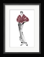 Fifties Fashion I v2 Plum Framed Print