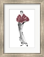 Fifties Fashion I v2 Plum Fine Art Print