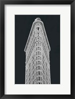 Flatiron Building on Black Framed Print