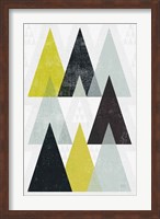 Mod Triangles IV Yellow Black Fine Art Print