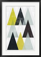 Mod Triangles IV Yellow Black Fine Art Print