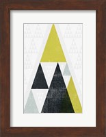 Mod Triangles III Yellow Black Fine Art Print