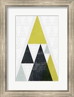Mod Triangles III Yellow Black Fine Art Print