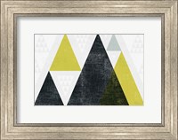 Mod Triangles I Yellow Black Fine Art Print