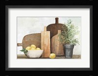 Rustic Kitchen Brown Framed Print
