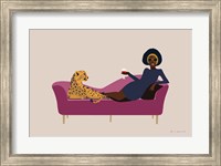 Wild Lounge I Pink Couch Fine Art Print