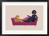 Wild Lounge I Pink Couch Fine Art Print
