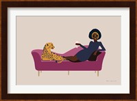 Wild Lounge I Pink Couch Fine Art Print