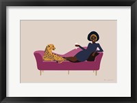 Wild Lounge I Pink Couch Fine Art Print