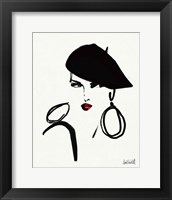 Beret and Scarf I Framed Print