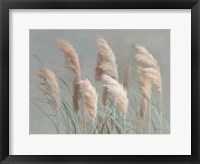 Pampas Grasses on Gray Framed Print