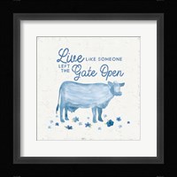 Country Cottage Field V Wash Framed Print