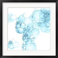 Bubble Square Aqua I Fine Art Print