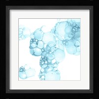 Bubble Square Aqua I Framed Print