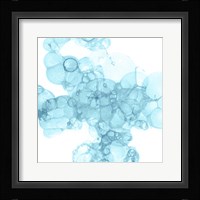Bubble Square Aqua III Framed Print