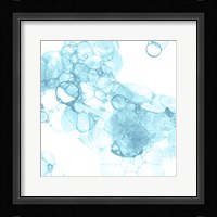 Bubble Square Aqua IV Framed Print