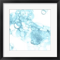 Bubble Square Aqua IV Framed Print