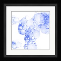 Bubble Square Blue I Framed Print