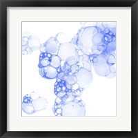 Bubble Square Blue I Framed Print