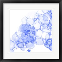 Bubble Square Blue II Framed Print