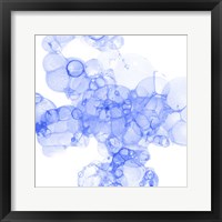 Bubble Square Blue III Framed Print