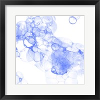 Bubble Square Blue IV Framed Print
