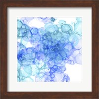 Bubble Square Aqua & Blue II Fine Art Print