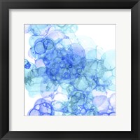 Bubble Square Aqua & Blue III Fine Art Print