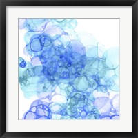 Bubble Square Aqua & Blue III Fine Art Print