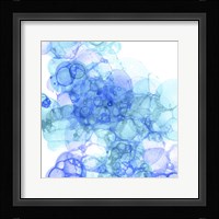 Bubble Square Aqua & Blue III Framed Print