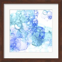 Bubble Square Aqua & Blue IV Fine Art Print