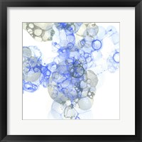 Bubble Square Blue & Grey I Fine Art Print